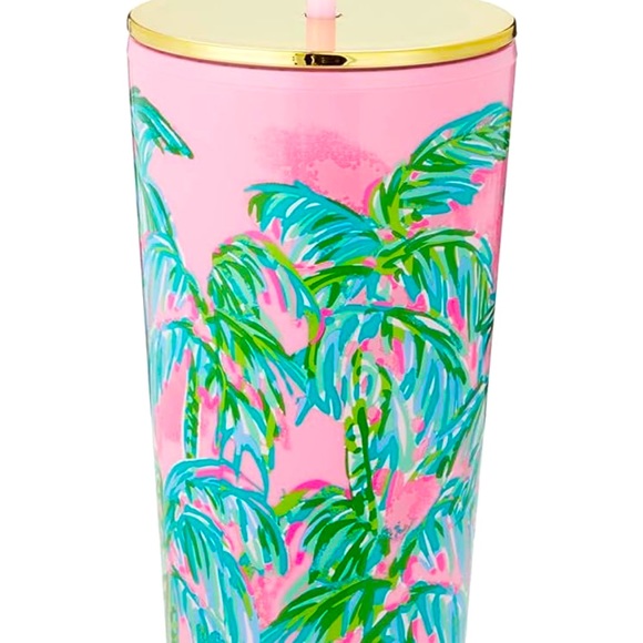 Lilly Pulitzer Tumbler with Straw Featured in Suite Views 24oz - NEW! - Picture 5 of 8